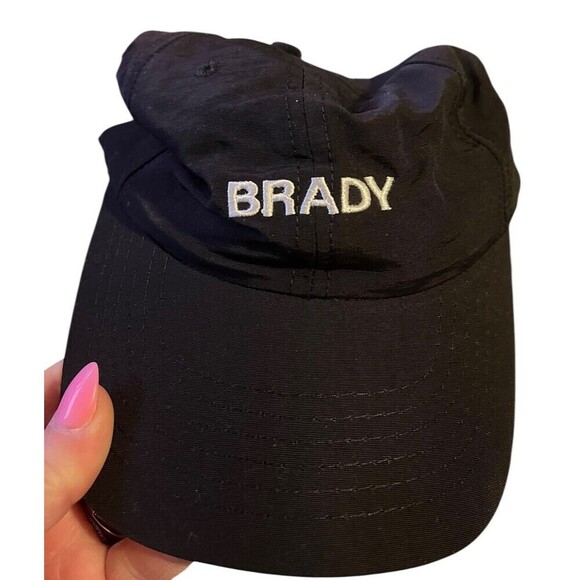 Tom Brady Brand Mens 6 Panel Baseball Cap Hat Black Logo Adjustable NEW WITH TAG - Picture 1 of 4